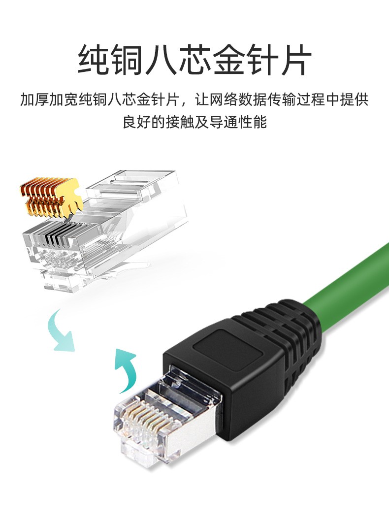 光博士M12高柔双屏蔽4芯转RJ45